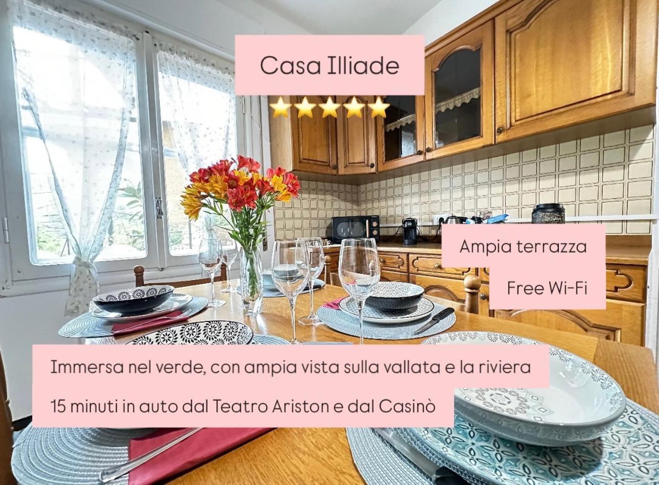Sanremo Mare E Relax - Affittasi "Casa Illiade" Con Parcheggio Libero, Terrazza E Wi-Fi Apartment ภายนอก รูปภาพ